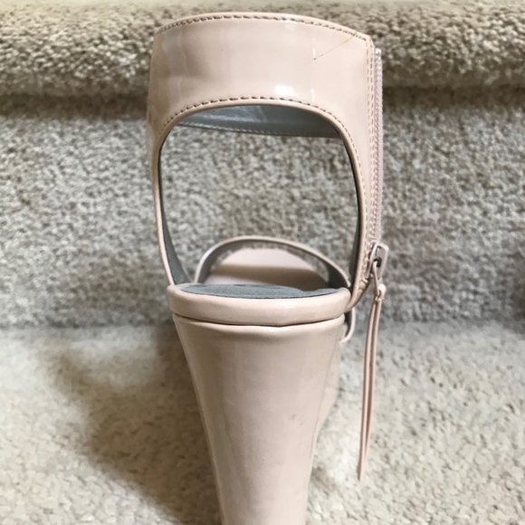 Sexy Patent Nude Wedge Heels - Picture 2 of 3